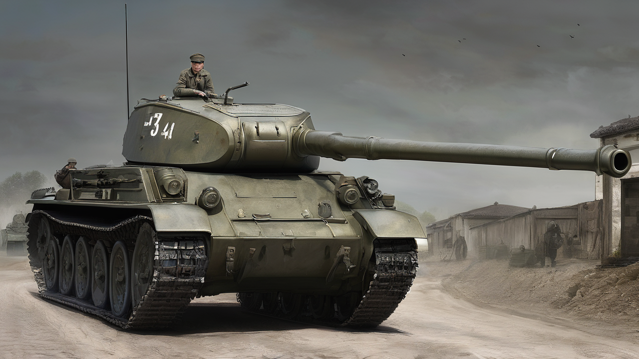 Ciężki czołg premium T-34-85 Rudy z charakterystycznymi czerwonymi oznaczeniami