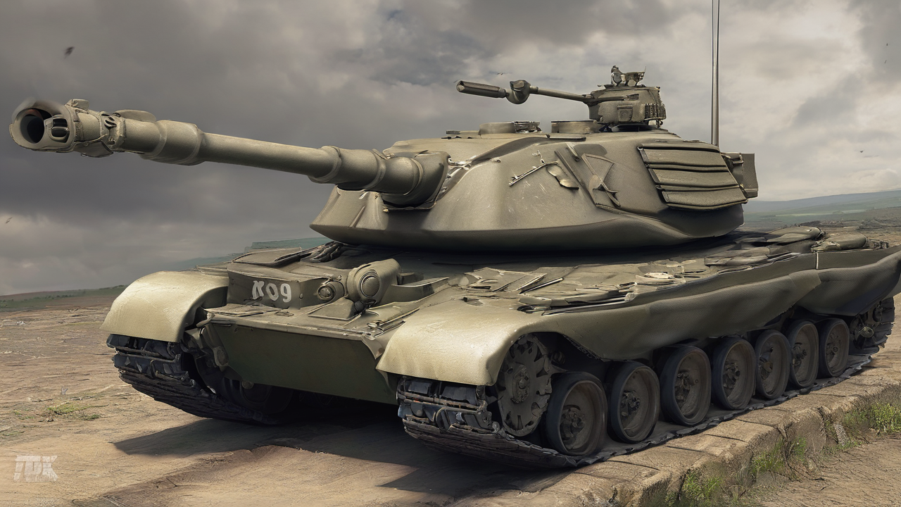 Czołg T-90 na polu bitwy z efektami wizualnymi nowej aktualizacji World of Tanks