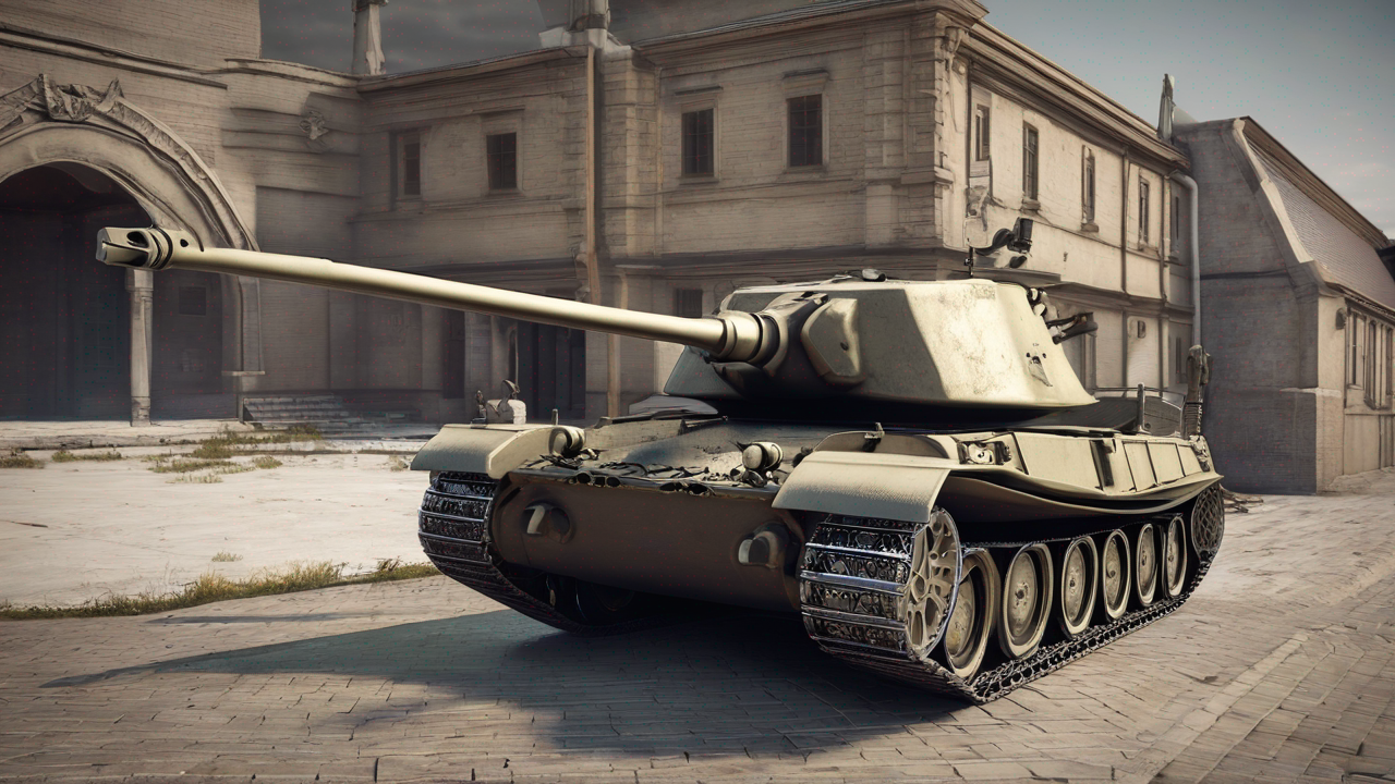 Różne modele czołgów z gry World of Tanks ustawione obok siebie na poligonie