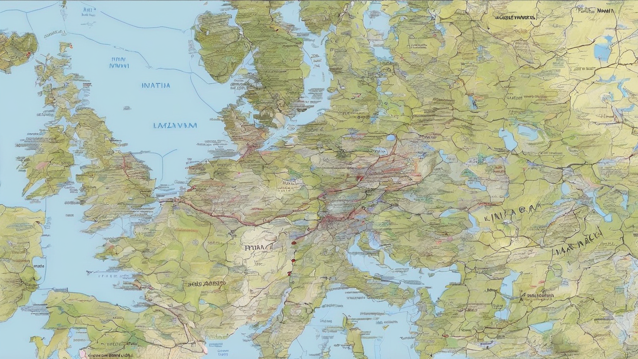 Taktyczna mapa bitewna z zaznaczonymi pozycjami i liniami natarcia w stonowanych kolorach